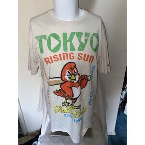 Vintage Stall & Dean Rising Sun Premium T-Shirt White Graphic Size Large Cotton